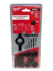 Milwaukee 49-22-5601 Heavy Duty Metric Tap and Die Set 17pc NIP