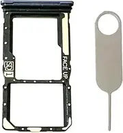 Single Sim Card Tray Slot Holder Micro SD Card Tray + Card Ejector pin for Motorola Moto G Power 5G 2025 XT2515 (Blue)