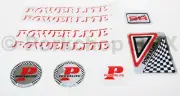 1978-83 Powerlite old school BMX bicycle decal SET - SHADOW RED (officially
