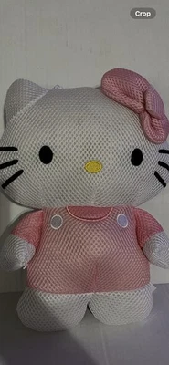Hello Kitty Bath Buddy Large Scrubby Plush White/Pink For Child Over 3 Years