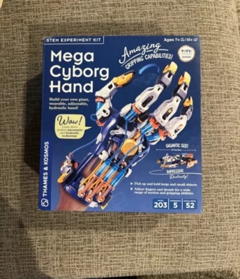 Mega Cyborg Hand STEM Experiment Kit | Build Your Own GIANT Hydraulic OPEN BOX
