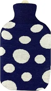 Feelgood Hot Water Bottle w/Cover 2L - Navy Dots