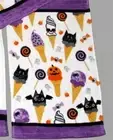 2 Kassafina Halloween Ice Cream Cone Bats Spiders Pumpkins Fingertip Towels NWT