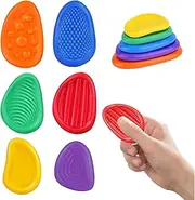 AYNKH Pack of 6 Fidget Toys Sensory Stone, Sensory Worry Stones, Toy for Students, Anxiety Relief, Relieve Anxiety for Autism, Children, Soothing