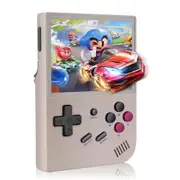 RG35XX Handheld Game Console Retro Games Consoles with 3.5 Inch IPS Screen 64G TF Card 5000 Classic Games Support Linux and Garlic Dual Stylem, HDMI and TV Output, Gray