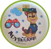 Zak Designs ~ Four (4) Melamine ~ PAW PATROL ~ CHASE ~ 8" GREEN Edge Plates