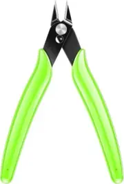 NICE-POWER 5 Inch Wire Cutter Green Zip Tie Cutters Micro Flush Cutter