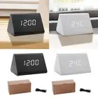 Digital Alarm Clock Wood 12/24H Electric Alarm Clock for Indoor Travel Home