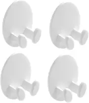 WOONEKY Multi-Function Adhesive Plug Organizer 4 Pcs Socket Hook Wire Organiser for Appliances Cord Organiser for Desk Reusable