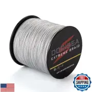 Dorisea Extreme Braid 100% Pe Grey Braided Fishing Line 109Yards-2187Yards 6-