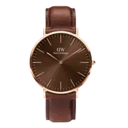 Daniel Wellington Classic 40 St Mawes Rose Gold & Amber Watch