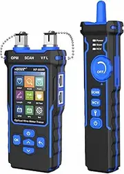 JulyCrab Optical Wire Meter Tracer LCD Digital Network Cable Tester Rechargeable Network Line Finder Multifunctional Wire Tracker PoE Checker with OPM/VFL/Cont/SCAN/Illuminate Function