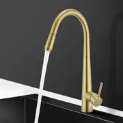 ACA Brushed Gold Pull Out Kitchen Mixer Tap Laundry Vanity Sink Tap Basin Faucets Brass WELS