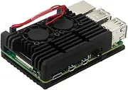 For Raspberry Pi Metal 4th Generation Case Raspberry Pi 4th Generation B+ Aluminum Alloy Box 4b Radiation Case Accessories(4th Generation Dual Fan Black)