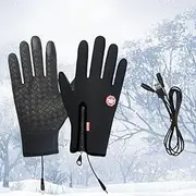 [ZPLMIDE] Cozy Season Gloves, Rechargeable Heated Electric Touchscreen Gloves, Winter Waterproof Outdoor USB Electric Heating Sports Gloves, Thermal Winter Gloves