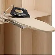 Ironing Board Folding Wooden Ironing Board with 180 ° Rotating Drawer and Heat Resistant Cover to Save Space 810 x 310 mm Foldable Ironing Station