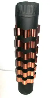 Copper stovepipe Heat Exchanger Stove Pipe Reclaim Radiators 3.6 " dia. Set of 6