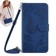 For OnePlus 10 9 N20 5G Embossed Crossbody Lanyard Strap Wallet Folio Case