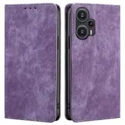 Textured Phone Cover for Xiaomi Redmi Note 12 Turbo/Poco F5 5G RFID Blocking Wallet Flip Stand Case