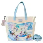 Loungefly x Mickey & Friends Winter Wonderland Scene Convertible Backpack &...