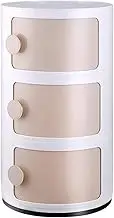 Round Nightstand, Plastic Multi-Layer Toy Storage Cabinet, Suitable for Living Room Bedroom, Multifunctional Side Table