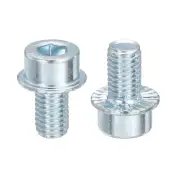 30Pcs M10x16mm Carbon Steel Flanged Hex Socket Head Cap Screws Bolt