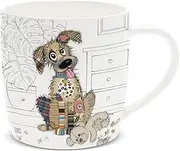Lesser & Pavey British Designed Barrel Coffee Mug | Ceramic Coffee Mugs for Home or Work | Large Mugs for Hot Drinks | Murphy Mutt Tea and Coffee Cups - Bug Art