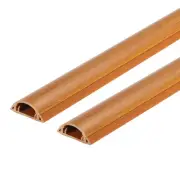 Cable Raceway Cord Cover for Wall 39"Lx1"Wx0.4"H Cord Hider Light Brown 2pcs