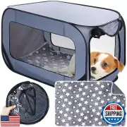 Briwooody 37 Inch Collapsible Dog Crate with Mat Liner Pop up Dog Kennel Wate