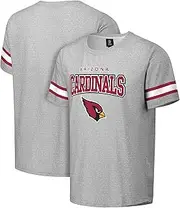 FOCO NFL Men's Officially Licensed Gray Team Color Primary Logo Arched Wordmark Performance Crewneck Short Sleeve T-Shirt