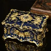 BLUE TIN ALLOY RECTANGLE MUSIC BOX : HOWLS MOVING CASTLE