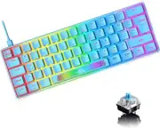 AU 60% Mechanical Keyboards Gaming Keyboard Type C Wired RGB Keyboard 62 Keys