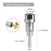 8mm Shank To 1/2" Bits Router Collet Extension Engraving Machine Extension Rod