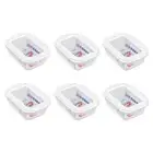 6PK Lemon & Lime Yorkshire Durable Glass Fresh Lock Food Storage Container 375ml