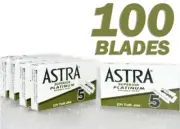 100 pcs Astra Superior Platinum Double Edge Shaving Razor Blades