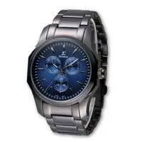 在飛比找PChome24h購物優惠-SIGMA 完美角度藍寶石鏡面黑鋼時尚腕錶/42mm/101
