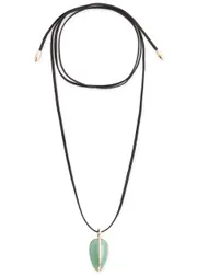 BY Pariah Pebble Large Silk Cord Necklace - Light Green ONE SIZE