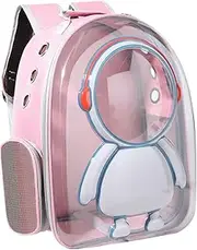 yuksok Pet Carrier Backpack for Small Cats Dogs Bunny Transparent Window Portable Front Pack Space Capsule for Hiking Travel Walking