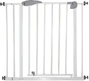 Baby Safety Gates, for Stairs Pet Dog Fence Walk Thru Heightening Encryption Door Guardrail Child Safety, Height 77cm (Color : Gray, Size : Width 82-89cm)