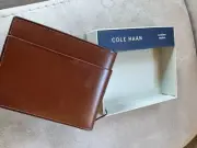 Cole Haan Tan Leather Billfold NIP Wallet NICE Slim $80