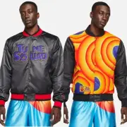 Nike Lebron Space Jam Tune Squad Bomber Jacket Mens Large Reversible Basketball