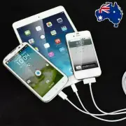 AU Multi Charger Cable 3in1 USB For HTC Apple iPhone Ipad Samsung Galaxy Nokia