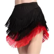 Ladies Latin Skirt Tango Rumba Dance Tassels Fringe Ballroom with Shorts Inside