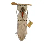 Macrame Wall Hanging Carrot Easter Kitchen Signed Art Judy Anderson
