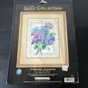 Gold Collection Dimensions HYDRANGEA ELEGANCE Crewel Kit #1527 Vintage 2000