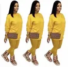 Candy Color Two Piece Pants Set for Women