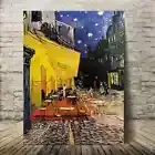 Van Gogh-Inspired "Café Terrace at Night" Wall Art Canvas Unframed/Framed