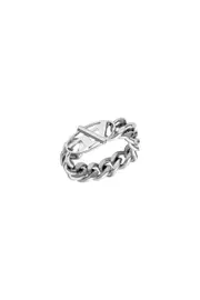 [Diesel] Diesel - Stainless Steel Soft Chain Ring - Rings - Unisex - Silver 5 Silver