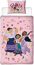 Disney Official Encanto Single Duvet Cover Set | Reversible 2 Sided Bedding Including Matching Pillow Case | Familia Design
