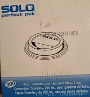 Solo Perfect Pack 10oz. Traveler Lid, Use with Solo Cups 300ct